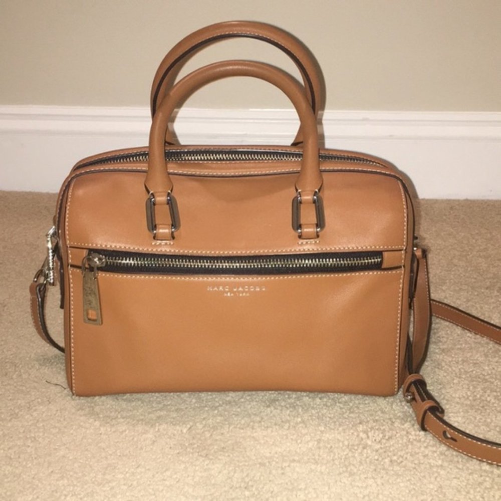Marc jacobs cognac leather satchel